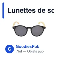 Lunettes de soleil personnalisables Laguna Bamboo avec logo - Miniature 4