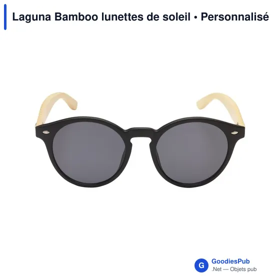 Lunettes de soleil personnalisables Laguna Bamboo avec logo - Image 4