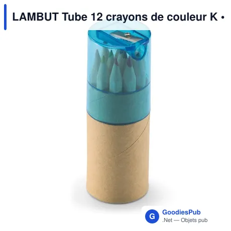 LAMBUT Tube 12 crayons de couleur K