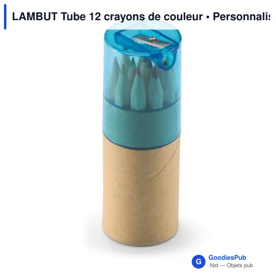 LAMBUT Tube 12 crayons de couleur K - Image 1