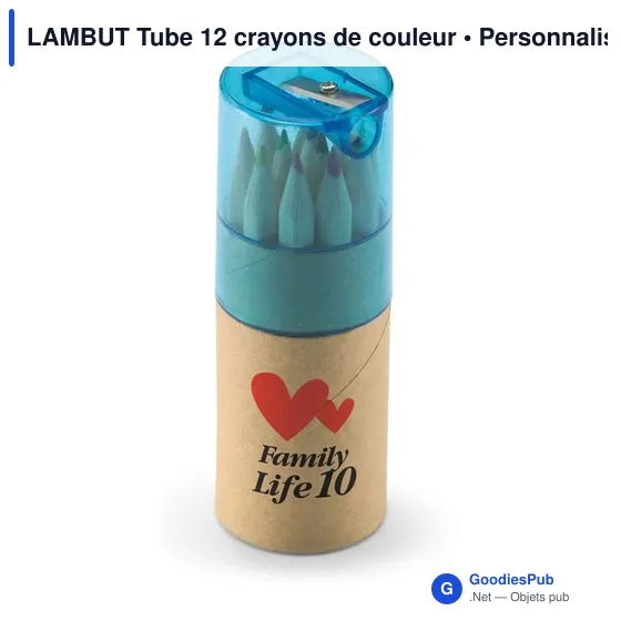 LAMBUT Tube 12 crayons de couleur K - Image 2
