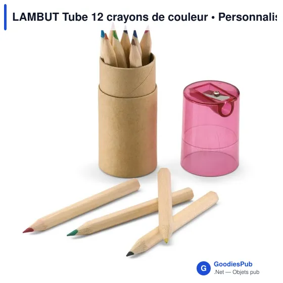 LAMBUT Tube 12 crayons de couleur K - Image 3