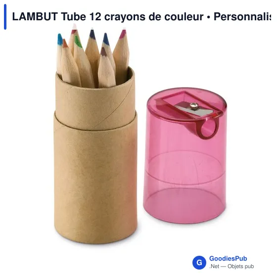 LAMBUT Tube 12 crayons de couleur K - Image 4