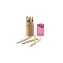 Variante rouge transparent - LAMBUT Tube 12 crayons de couleur K