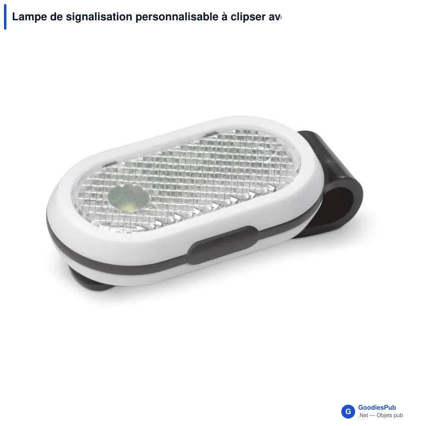 Lampe de signalisation personnalisable à clipser avec logo - Clip - Image 2