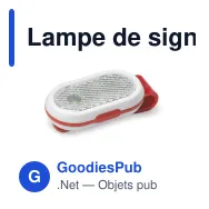 Lampe de signalisation personnalisable à clipser avec logo - Clip - Miniature 3