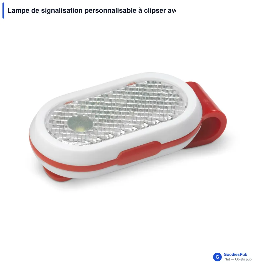 Lampe de signalisation personnalisable à clipser avec logo - Clip - Image 3