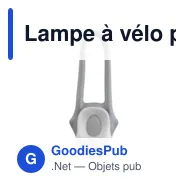 Lampe à vélo personnalisable avec logo - Lampe à vélo Abigail - Miniature 1