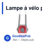Lampe à vélo personnalisable avec logo - Lampe à vélo Abigail - Miniature 6