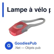 Lampe à vélo personnalisable avec logo - Lampe à vélo Abigail - Miniature 10