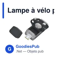 Lampe à vélo personnalisable avec logo - Modèle Ethan - Miniature 2