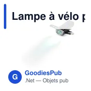 Lampe à vélo personnalisable avec logo - Modèle Ethan - Miniature 3