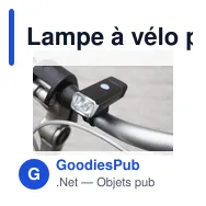 Lampe à vélo personnalisable avec logo - Modèle Ethan - Miniature 4