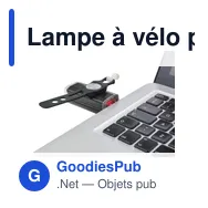 Lampe à vélo personnalisable avec logo - Modèle Ethan - Miniature 5