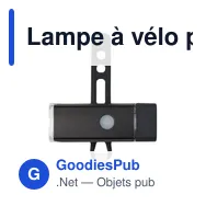 Lampe à vélo personnalisable avec logo - Modèle Ethan - Miniature 6