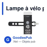 Lampe à vélo personnalisable avec logo - Modèle Ethan - Miniature 7