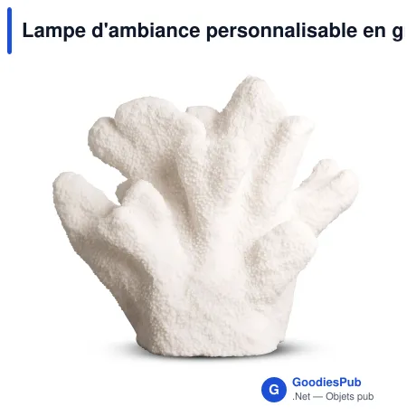 Lampe d'ambiance personnalisable en grès avec logo - Byon Coral Aventurin