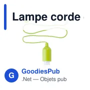 Lampe de jardin personnalisable avec logo - Lampe corde en ABS Kirby - Miniature 1