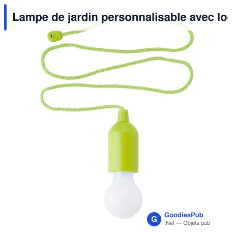 Lampe de jardin personnalisable avec logo - Lampe corde en ABS Kirby