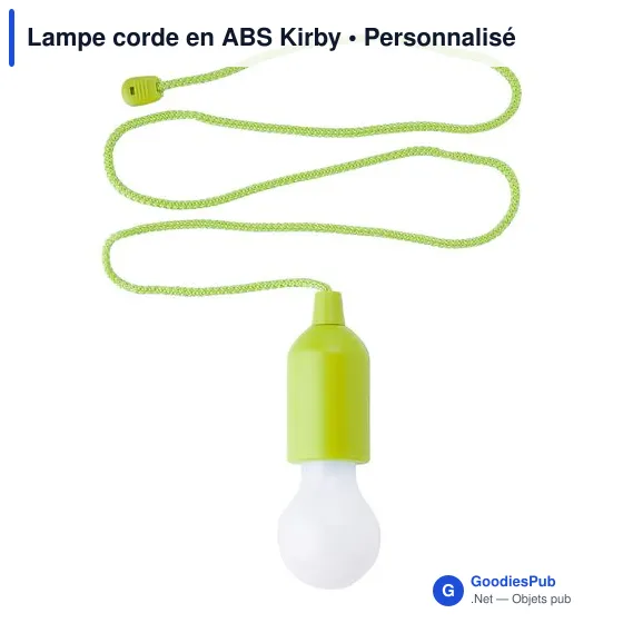 Lampe de jardin personnalisable avec logo - Lampe corde en ABS Kirby - Image 1