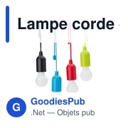 Lampe de jardin personnalisable avec logo - Lampe corde en ABS Kirby - Miniature 2