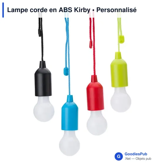 Lampe de jardin personnalisable avec logo - Lampe corde en ABS Kirby - Image 2