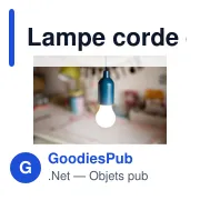 Lampe de jardin personnalisable avec logo - Lampe corde en ABS Kirby - Miniature 3