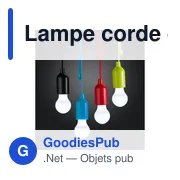 Lampe de jardin personnalisable avec logo - Lampe corde en ABS Kirby - Miniature 4