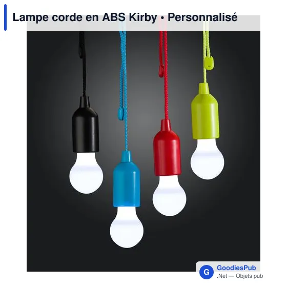Lampe de jardin personnalisable avec logo - Lampe corde en ABS Kirby - Image 4