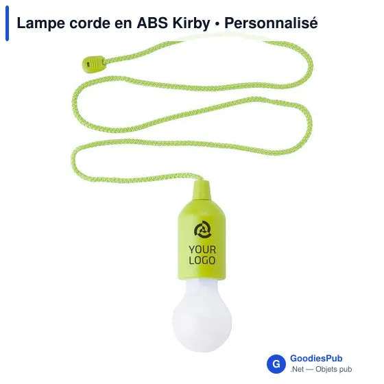 Lampe de jardin personnalisable avec logo - Lampe corde en ABS Kirby - Image 5