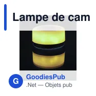 Lampe de camping personnalisable Hadrian avec logo - Miniature 8