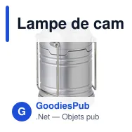 Lampe de camping personnalisable avec logo - Modèle Jordan - Miniature 1