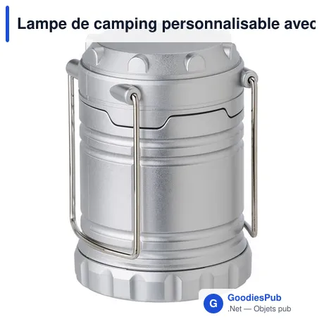 Lampe de camping personnalisable avec logo - Modèle Jordan