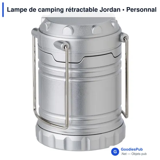 Lampe de camping personnalisable avec logo - Modèle Jordan - Image 1
