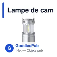 Lampe de camping personnalisable avec logo - Modèle Jordan - Miniature 3