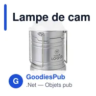 Lampe de camping personnalisable avec logo - Modèle Jordan - Miniature 4