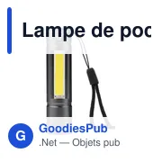 Lampe de poche COB en aluminium recyclé Sami - Miniature 1