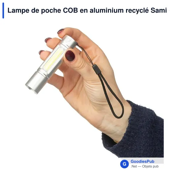 Lampe de poche COB en aluminium recyclé Sami - Image 11
