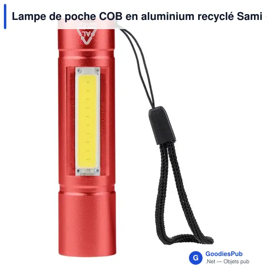 Lampe de poche COB en aluminium recyclé Sami - Image 13