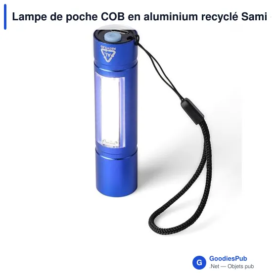 Lampe de poche COB en aluminium recyclé Sami - Image 16