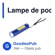 Lampe de poche COB en aluminium recyclé Sami - Miniature 17