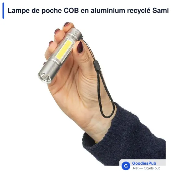 Lampe de poche COB en aluminium recyclé Sami - Image 22