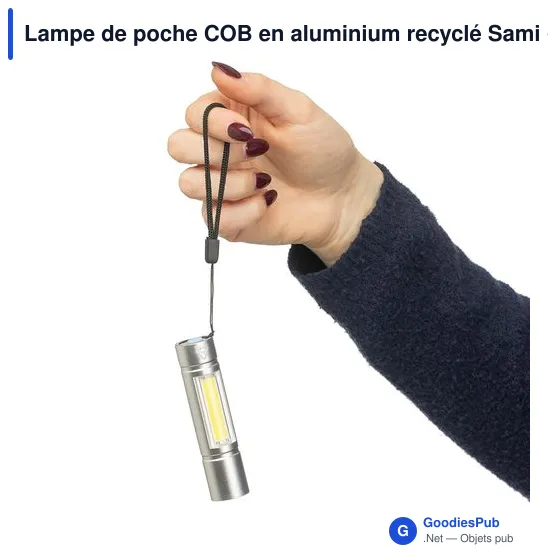 Lampe de poche COB en aluminium recyclé Sami - Image 24