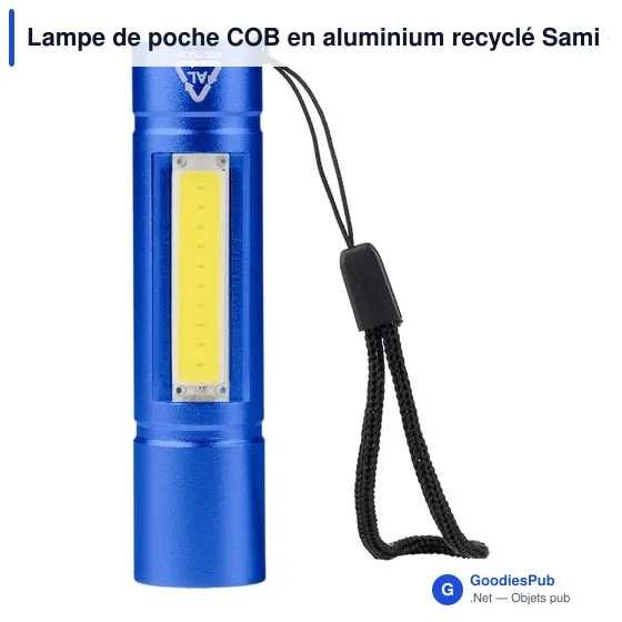 Lampe de poche COB en aluminium recyclé Sami - Image 25