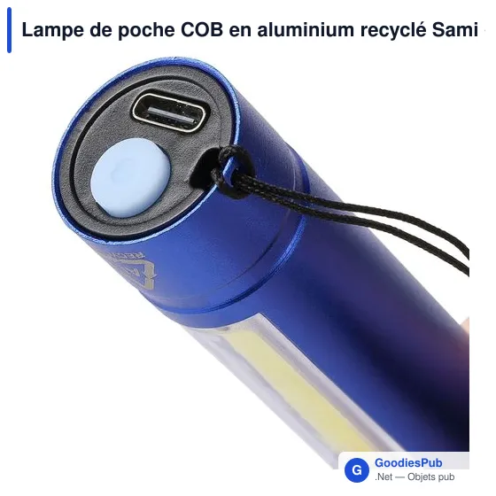 Lampe de poche COB en aluminium recyclé Sami - Image 31