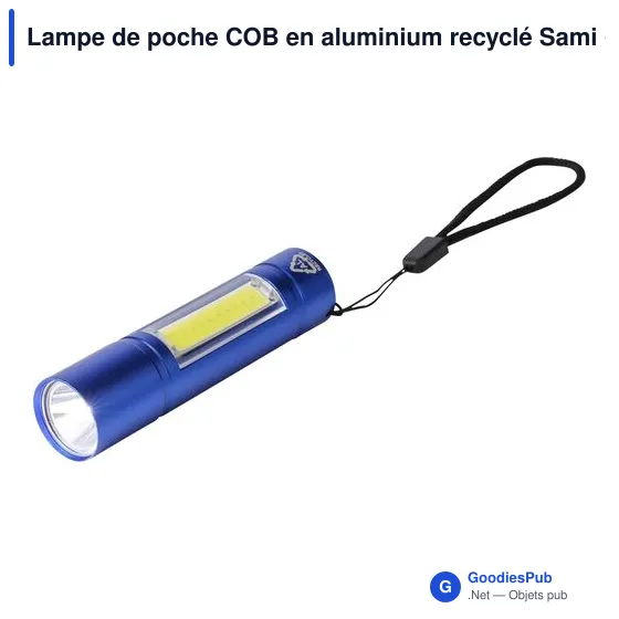 Lampe de poche COB en aluminium recyclé Sami - Image 5