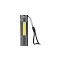 Variante noir - Lampe de poche COB en aluminium recyclé Sami