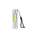 Variante argenté - Lampe de poche COB en aluminium recyclé Sami