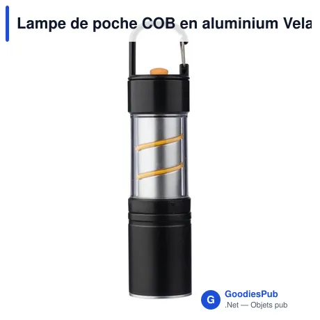 Lampe de poche COB en aluminium Vela