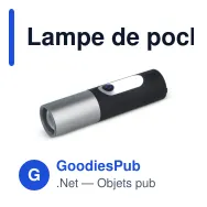 Lampe de poche LED rechargeable 10 W personnalisable avec logo - Zoom 300 lm - Miniature 2